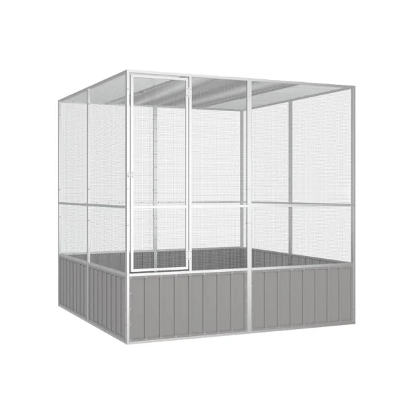 Volière de jardin en acier galvanisé 2,13x2,17x2,11m Volière métal