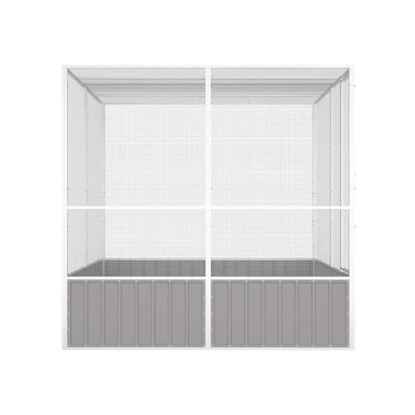 Volière de jardin en acier galvanisé 2,13x2,17x2,11m Volière métal