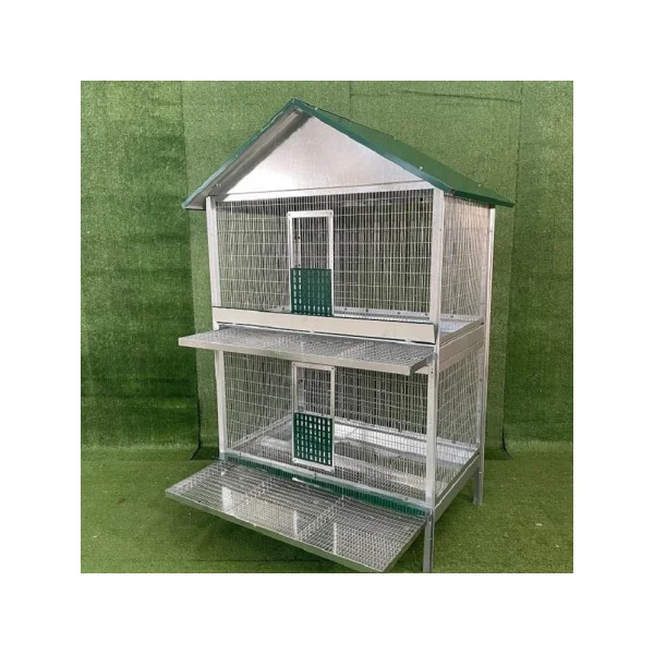 Volière Double XXL pour perruche ondulée inséparable canari Volière extérieure 2 étages