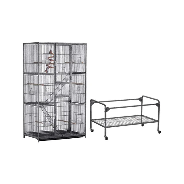 Volière rongeur avec support amovible cage chinchilla cage furet cage octodon en métal solide
