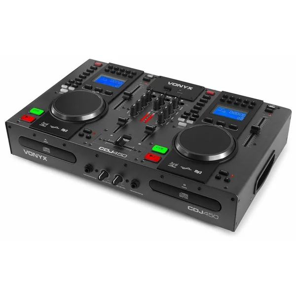 Vonyx CDJ450 - Double Lecteur CD/MP3/USB/Mixeur avec Bluetooth