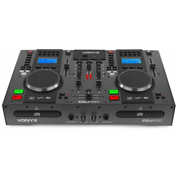 Vonyx CDJ450 - Double Lecteur CD/MP3/USB/Mixeur avec Bluetooth