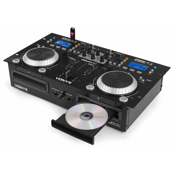 Vonyx CDJ500 - Double Lecteur CD/MP3/USB/Mixeur avec Bluetooth