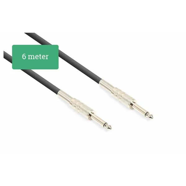Vonyx Câble Audio Cordon Guitare Jack 6,35 Mono/Jack 6,35 Mono - 6m