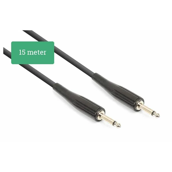 Vonyx Câble Audio Cordon Haut-Parleur Jack 6,35mm/Jack 6,35mm - 15m