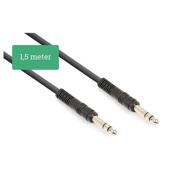 Vonyx Câble Audio Cordon Jack 6,35 Stéréo/Jack 6,35 Stéréo - 1,5m