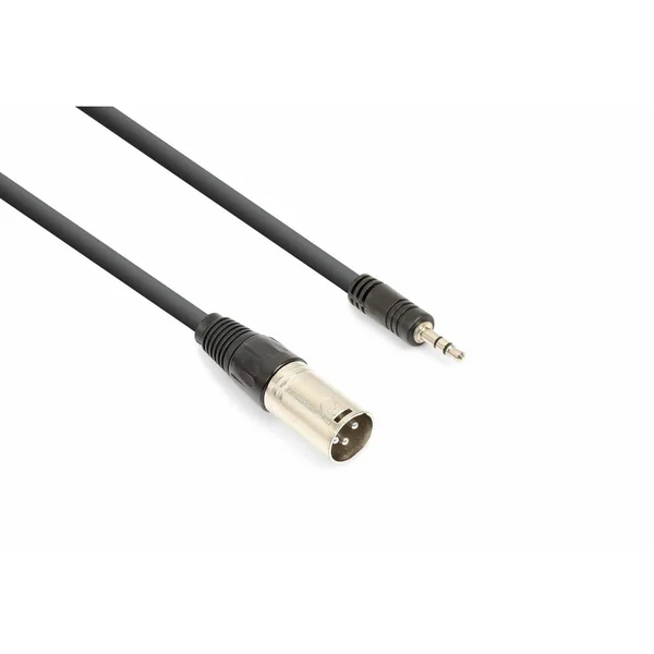 Vonyx Câble Audio Cordon XLR Mâle - Jack 3,5 Stéréo - 0,5m