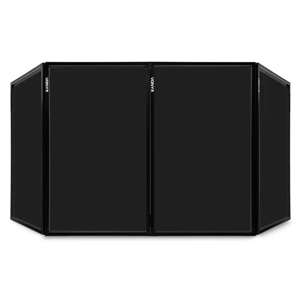 Vonyx DB2B - Façade DJ Pliable 4 Panneaux avec Sac, 280 x 120 cm, Noir