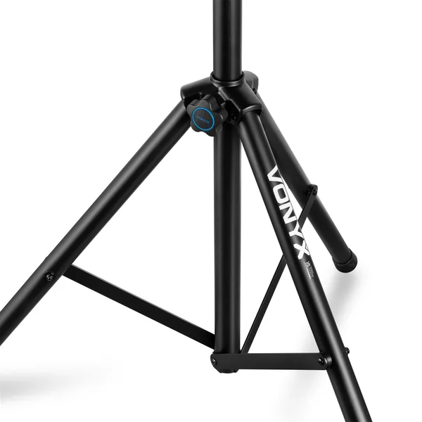 Vonyx LS04 - Pied d'Enceinte Professionnel, Hauteur 136 à 200 cm - Noir, Charge Maximale 80 kg