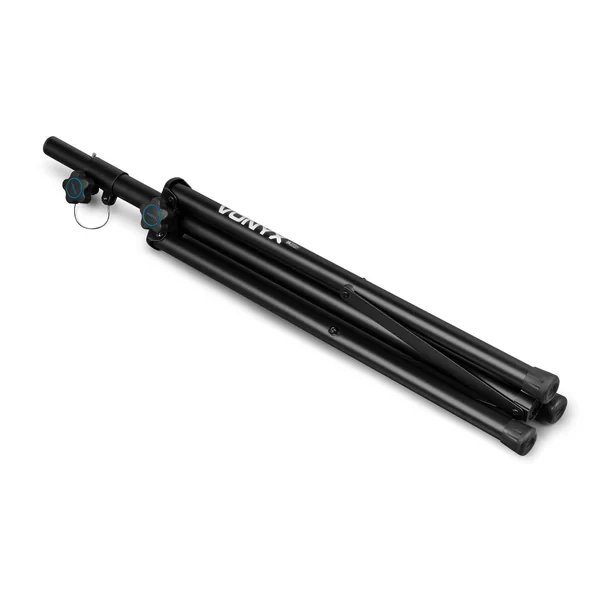 Vonyx LS04 - Pied d'Enceinte Professionnel, Hauteur 136 à 200 cm - Noir, Charge Maximale 80 kg