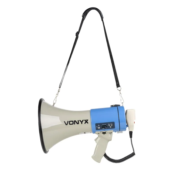 Vonyx MEG060 Mégaphone Professionnel 60W, Idéal Manifestations, 1,2 km