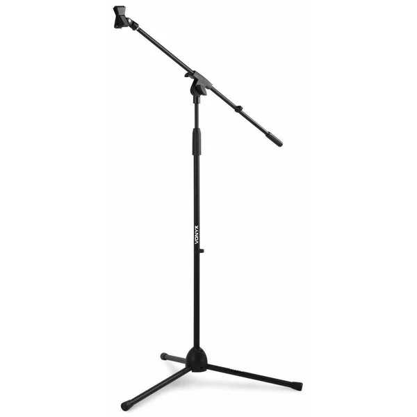 Vonyx MS10 - Pied de Microphone Noir avec Support de Microphone