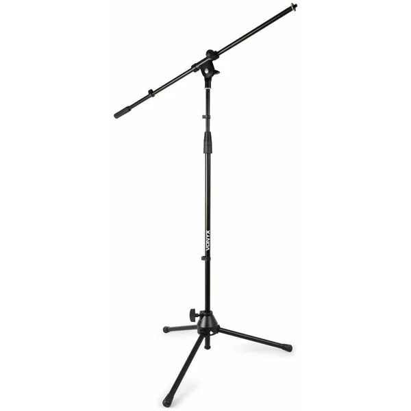 Vonyx MS10 - Pied de Microphone Noir avec Support de Microphone