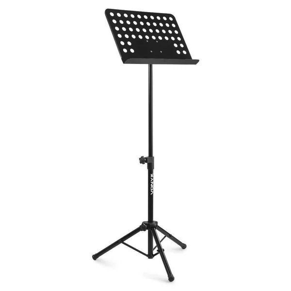 Vonyx MSS01 - Pupitre Réglable, 3 Pieds, Robuste, Inclinable et Léger