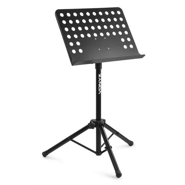 Vonyx MSS01 - Pupitre Réglable, 3 Pieds, Robuste, Inclinable et Léger