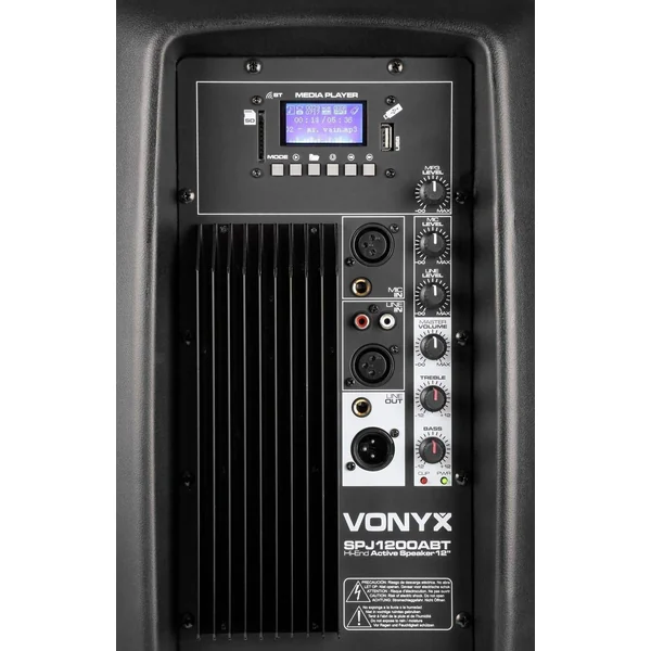 Vonyx SPJ-1200ABT - Enceinte Active 600 Watts avec Bluetooth