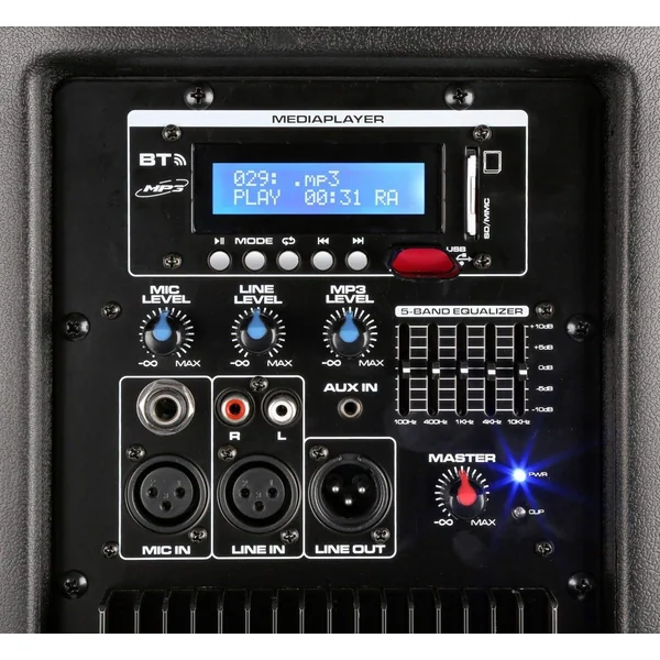 Vonyx SPX-PA921 - Enceinte Sono avec Deux Micros UHF, 1000W, BT/USB/SD/MP3