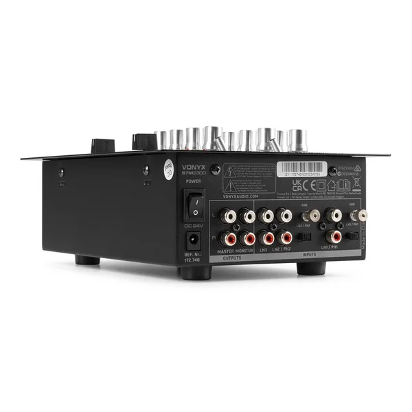 Vonyx STM-2300 - Table de Mixage 2 Canaux, Entrée RCA Phono/Ligne Commutable