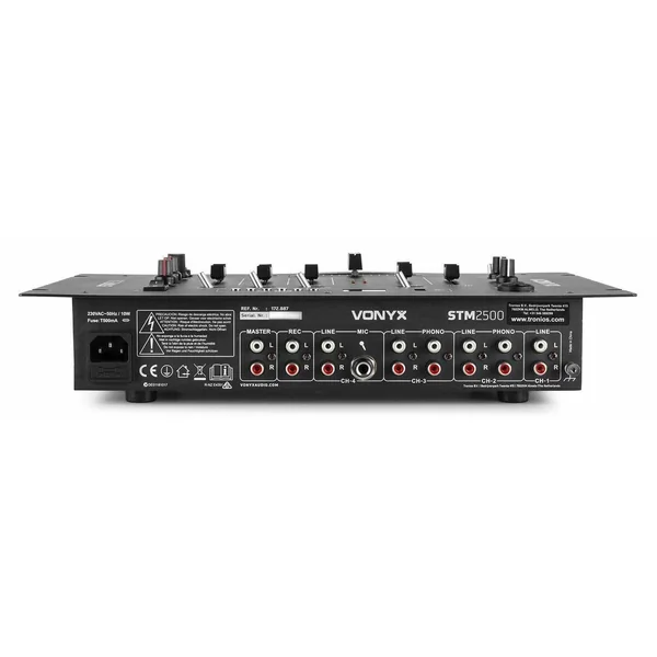 Vonyx STM2500 - Table de Mixage 5 Canaux, Technologie Bluetooth sans Fil, Port USB