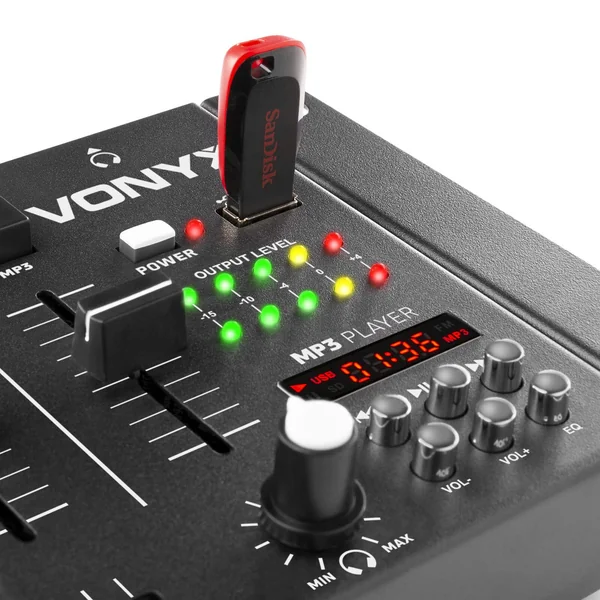 Vonyx STM-3020B - Table de Mixage 6 Canaux, Port USB, 3 Canaux Commutables