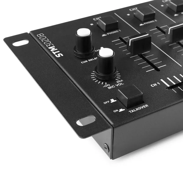 Vonyx STM-3020B - Table de Mixage 6 Canaux, Port USB, 3 Canaux Commutables