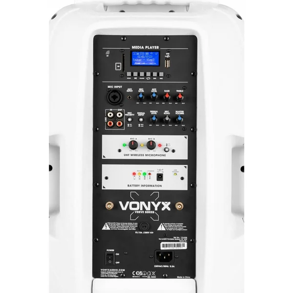 Vonyx Verve46 Enceinte Sono Portable 1000W - Blanc