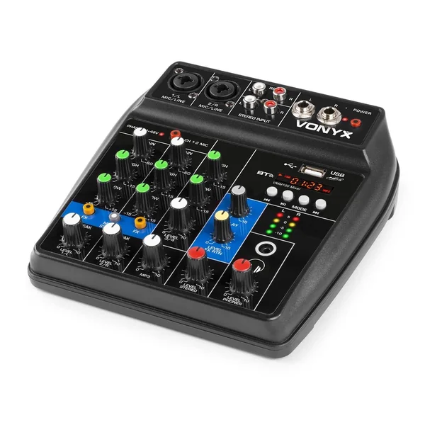 Vonyx VMM100 Table de Mixage DJ 4 Canaux - Avec Récepteur Bluetooth