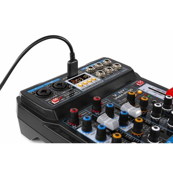 Vonyx VMM-P500 - Console de Mixage, 4 Canaux, Bluetooth, MP3/USB