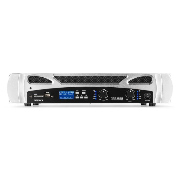 Vonyx VPA1000 - Amplificateur Digital 2x 500W, Bluetooth, MP3/USB/SD avec Télécommande