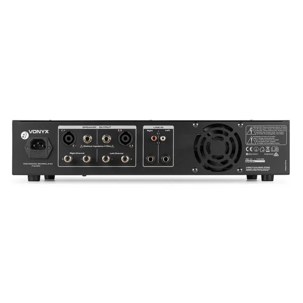 Vonyx VPA1500 - Amplificateur 2 x 750 Watts avec Bluetooth - 4 Omhs