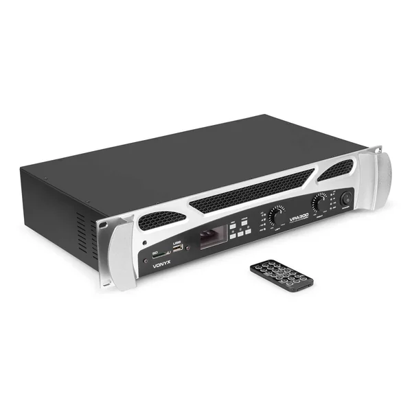 Vonyx VPA300 - Amplificateur Digital 2x 150W, Bluetooth, MP3/USB/SD avec Télécommande