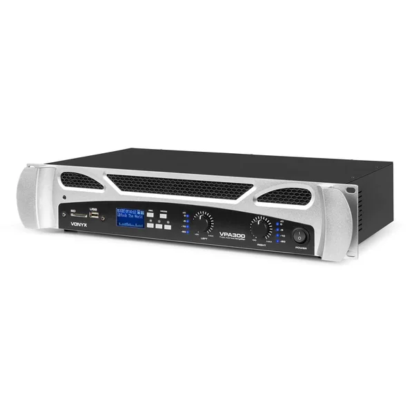 Vonyx VPA300 - Amplificateur Digital 2x 150W, Bluetooth, MP3/USB/SD avec Télécommande