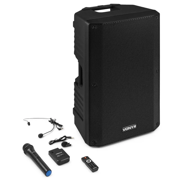 Vonyx VSA700-BP Sono Portable 1000 Watts - Batterie + Micro-Casque et Micro-Cravate