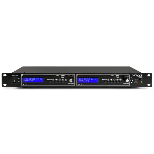 Vonyx VX2USB MK2 Double Lecteur Bluetooth MP3 - Noir