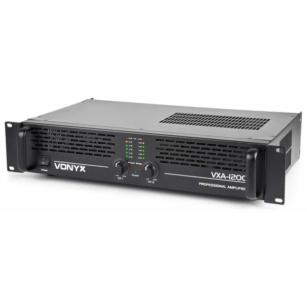 Vonyx VXA-1200 Amplificateur Professionnel, 2x 600 Watts, Connexion en Pont