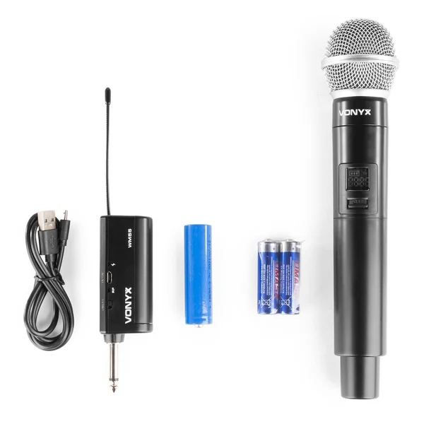 Vonyx WM55 Microphone sur Batterie Plug-and-Play UHF sans Fil
