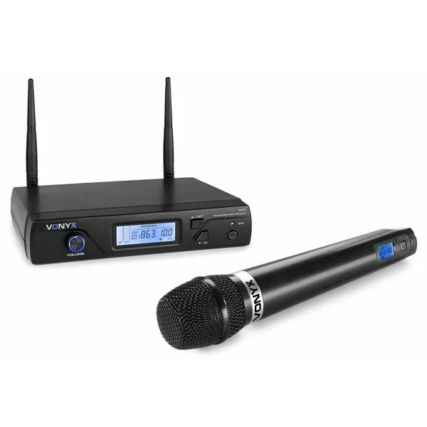 Vonyx WM61 - Microphone sans Fil UHF, 16 canaux