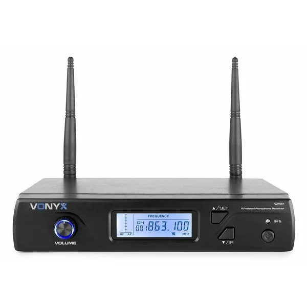 Vonyx WM61 - Microphone sans Fil UHF, 16 canaux
