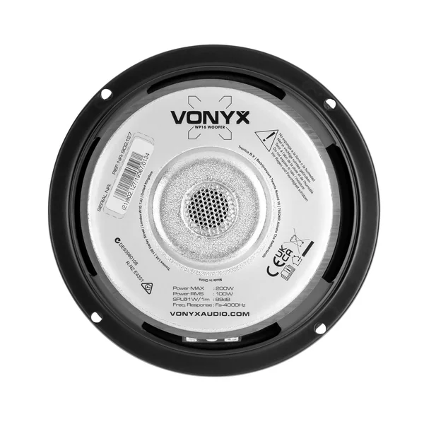 Vonyx WPP16 - Haut-Parleur de Graves, Cône 6,5 Pouces (16 cm), 175 Watts, 8 Ohms