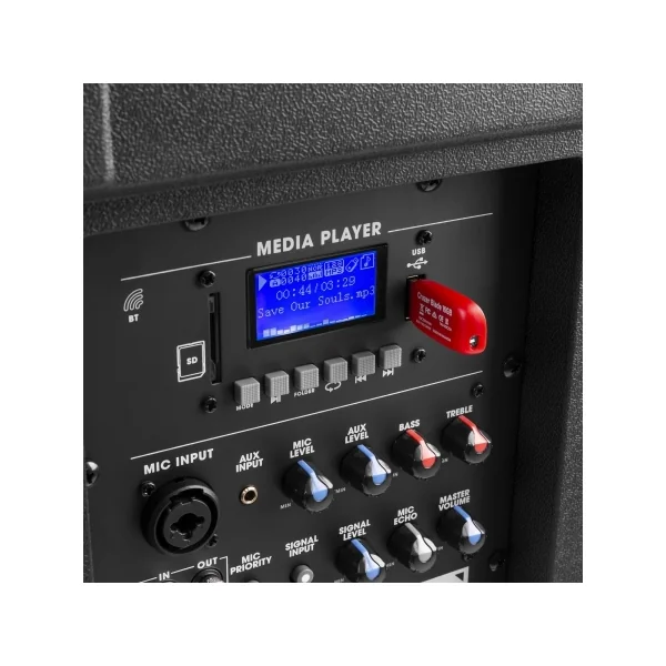 VSA500 VONYX - Enceinte autonome 12 pouces sur batterie 2 micros mains