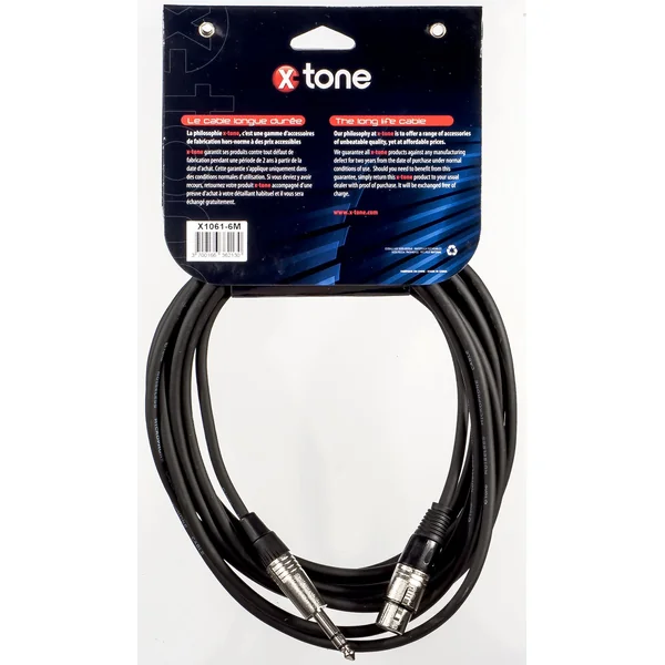X1061-6M - Jack(M) 6,35 TRS / XLR(F)