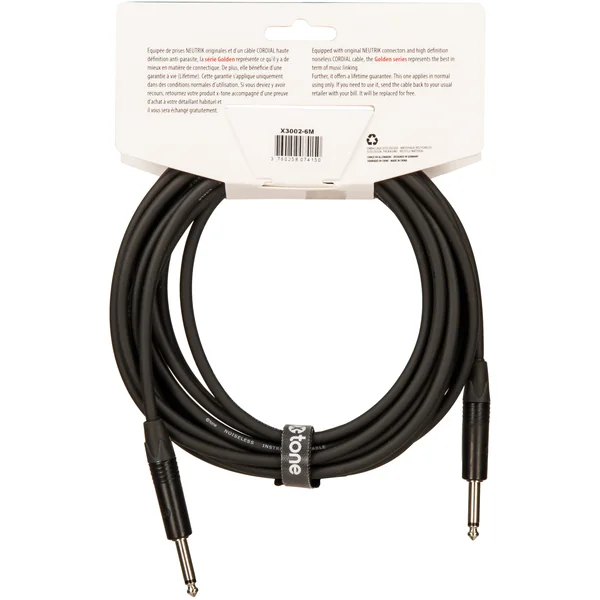 X3002-6M Instrument Cable Right/Right 6m Golden Series