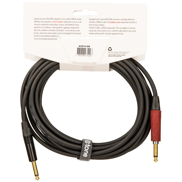 X3070-6M Instrument Cable Right/Right 6m Golden Series