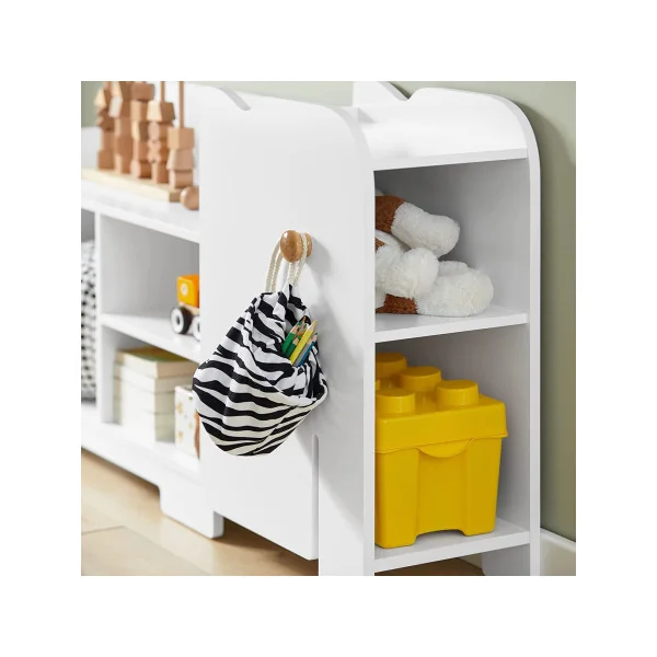 Étagère livres Eléphant Bibliothèque blanche enfant avec rangement