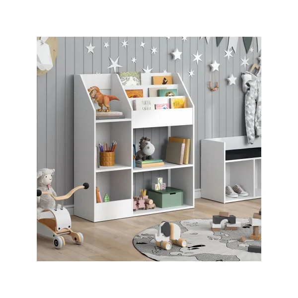 Étagère livres Montessori Bibliothèque enfant Rangement livres et jouets