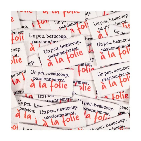 Étiquettes tissées ©ikatee - Un peu, beaucoup, passionnément - x5